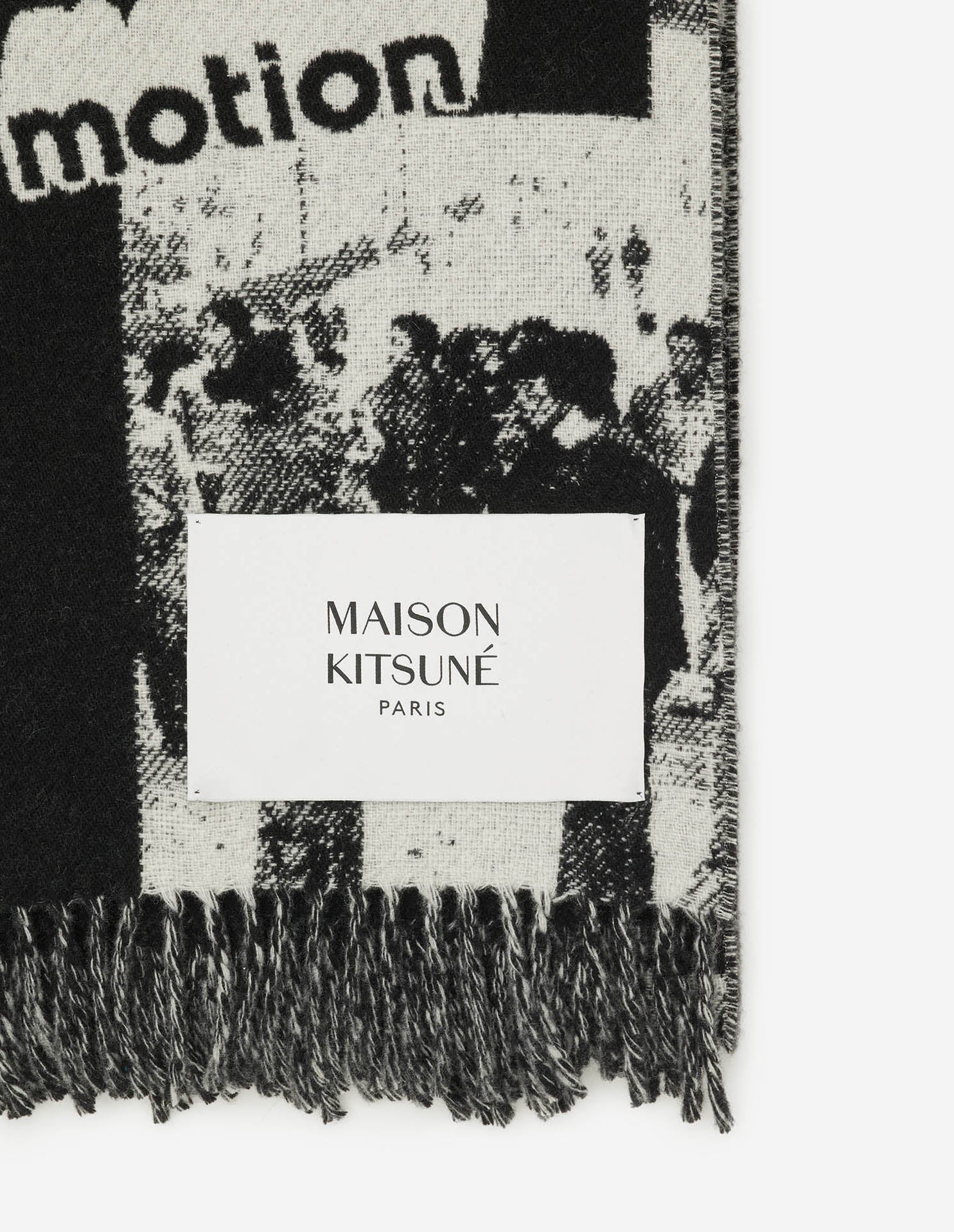 Maison Kitsuné x Olympia Le-Tan Wool Scarf - Black
