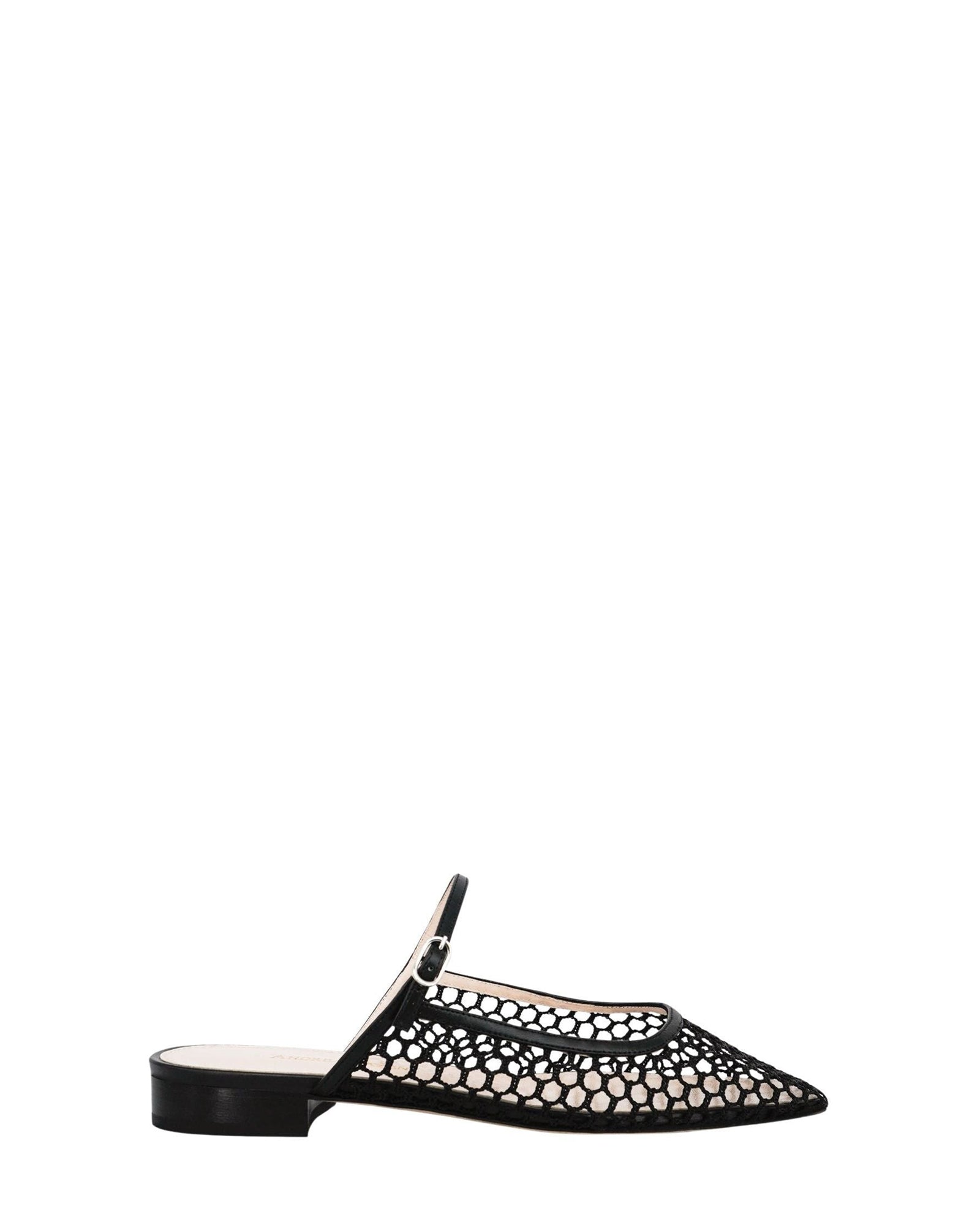 Mules Julie Net en cuir - Black