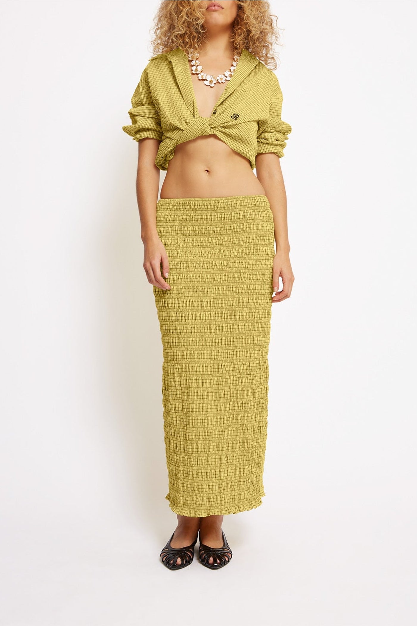 Jupe Ida en coton - Yellow