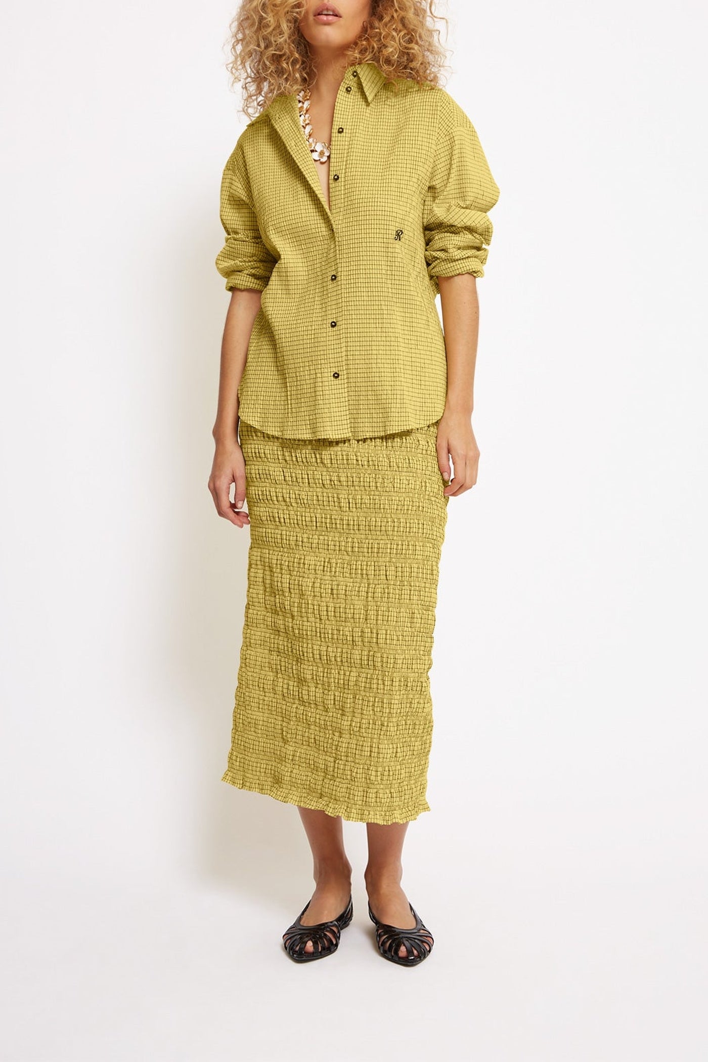Jupe Ida en coton - Yellow