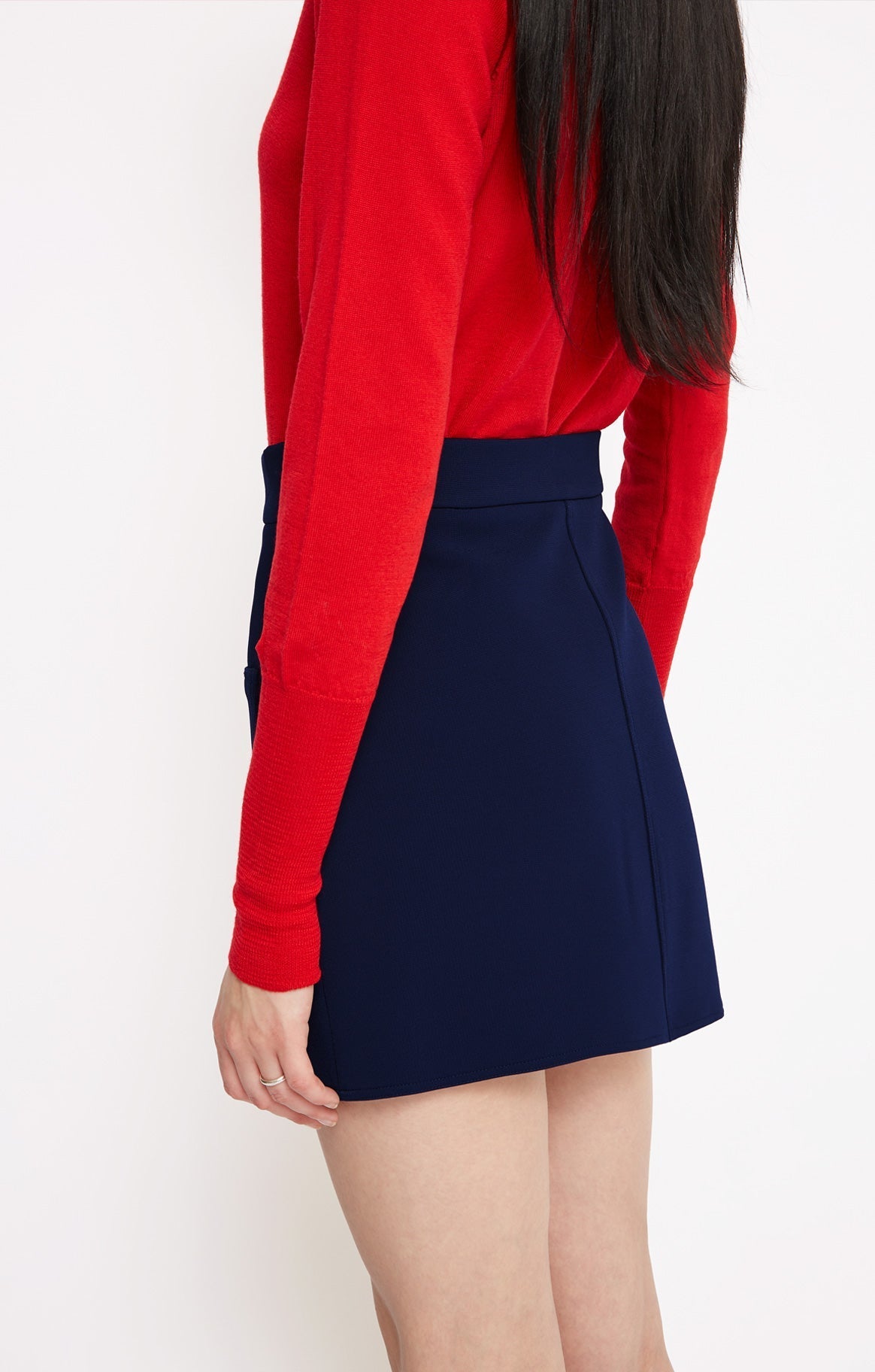 Jupe Leonie à poches plaquées - Navy
