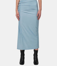 Jupe longue drapée - Faded blue