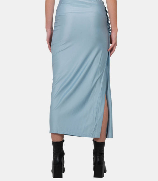 Jupe longue drapée - Faded blue