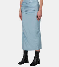Jupe longue drapée - Faded blue