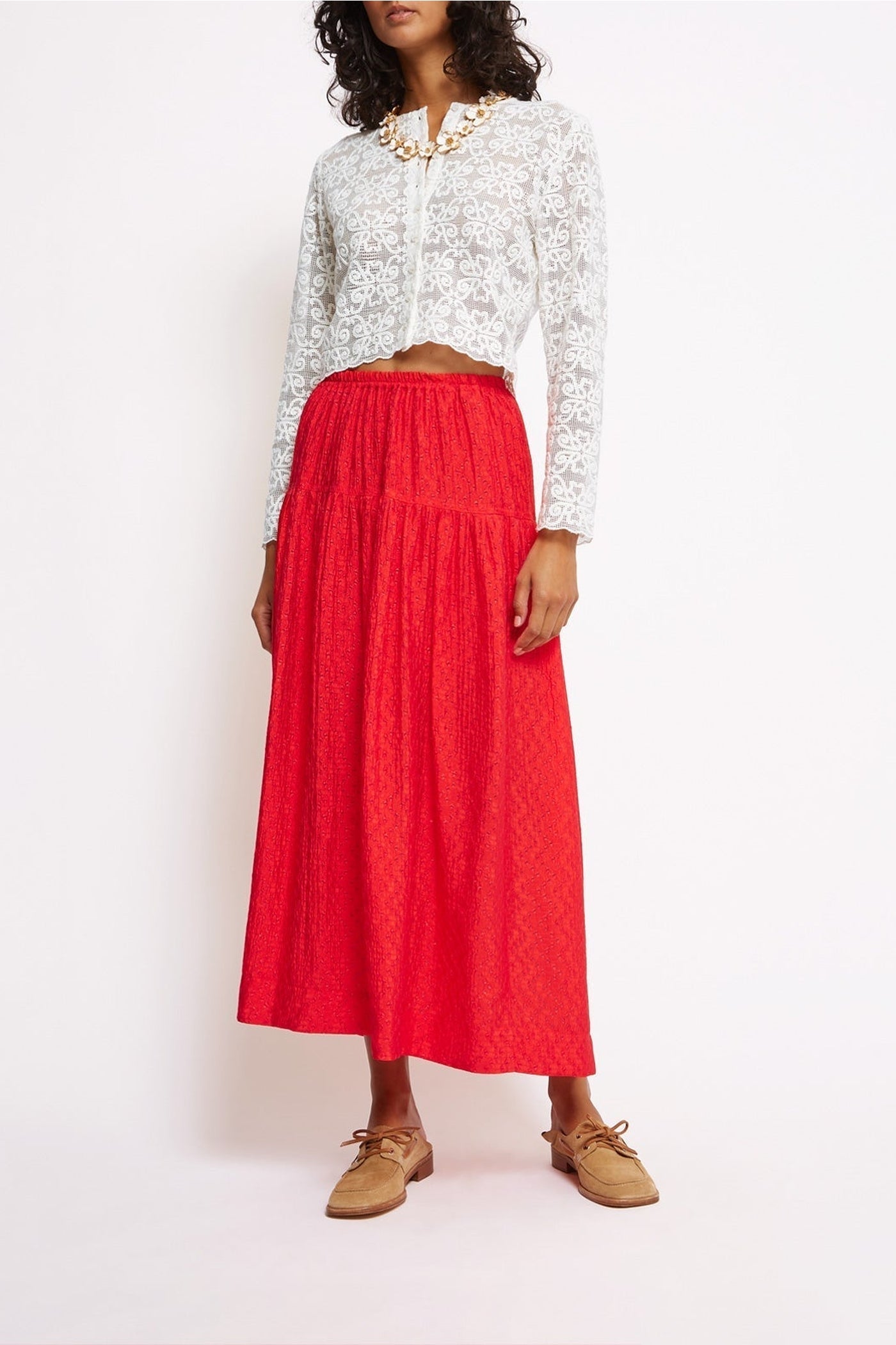 Luna maxi skirt - Red