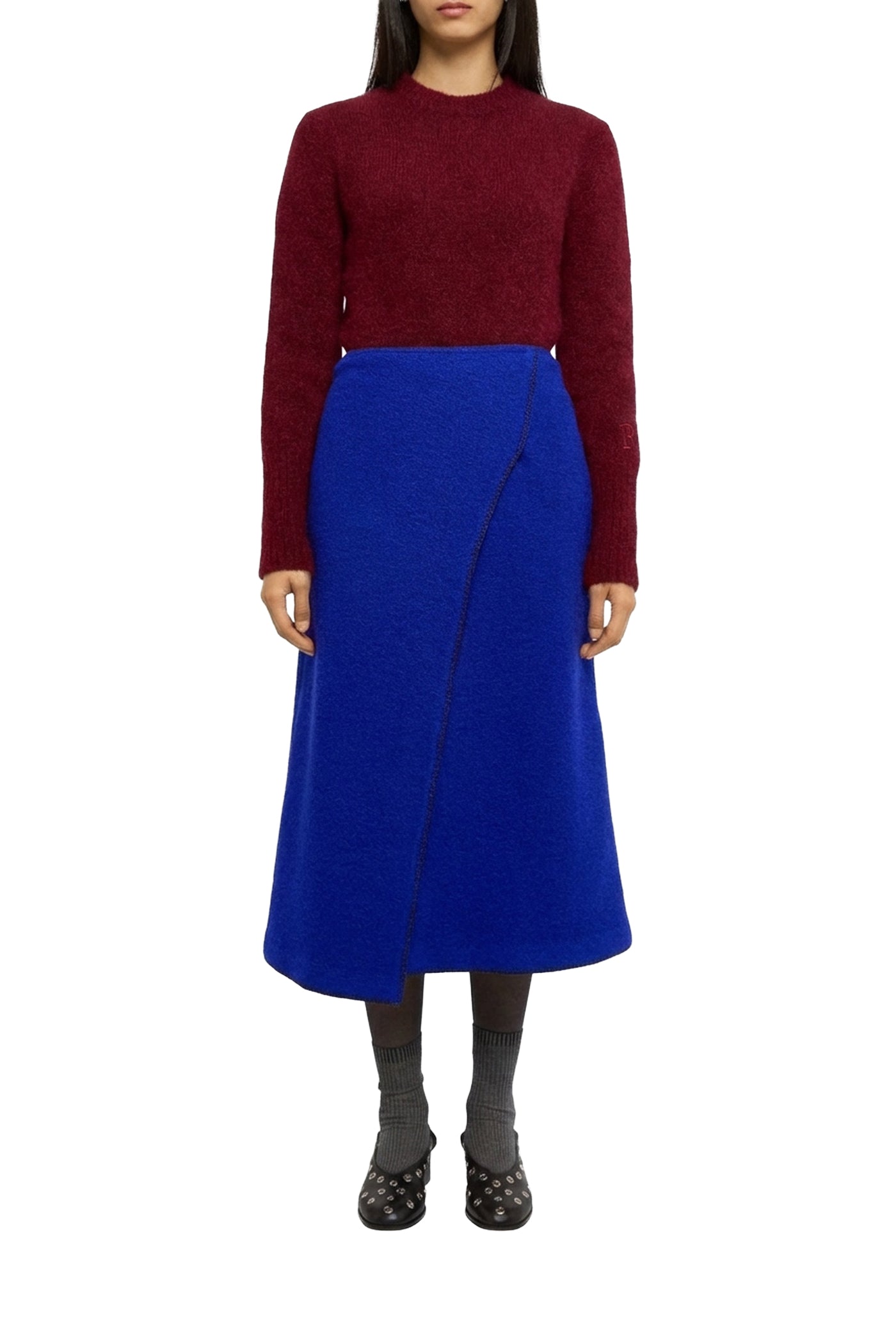 Jupe Martin en laine - Bleu