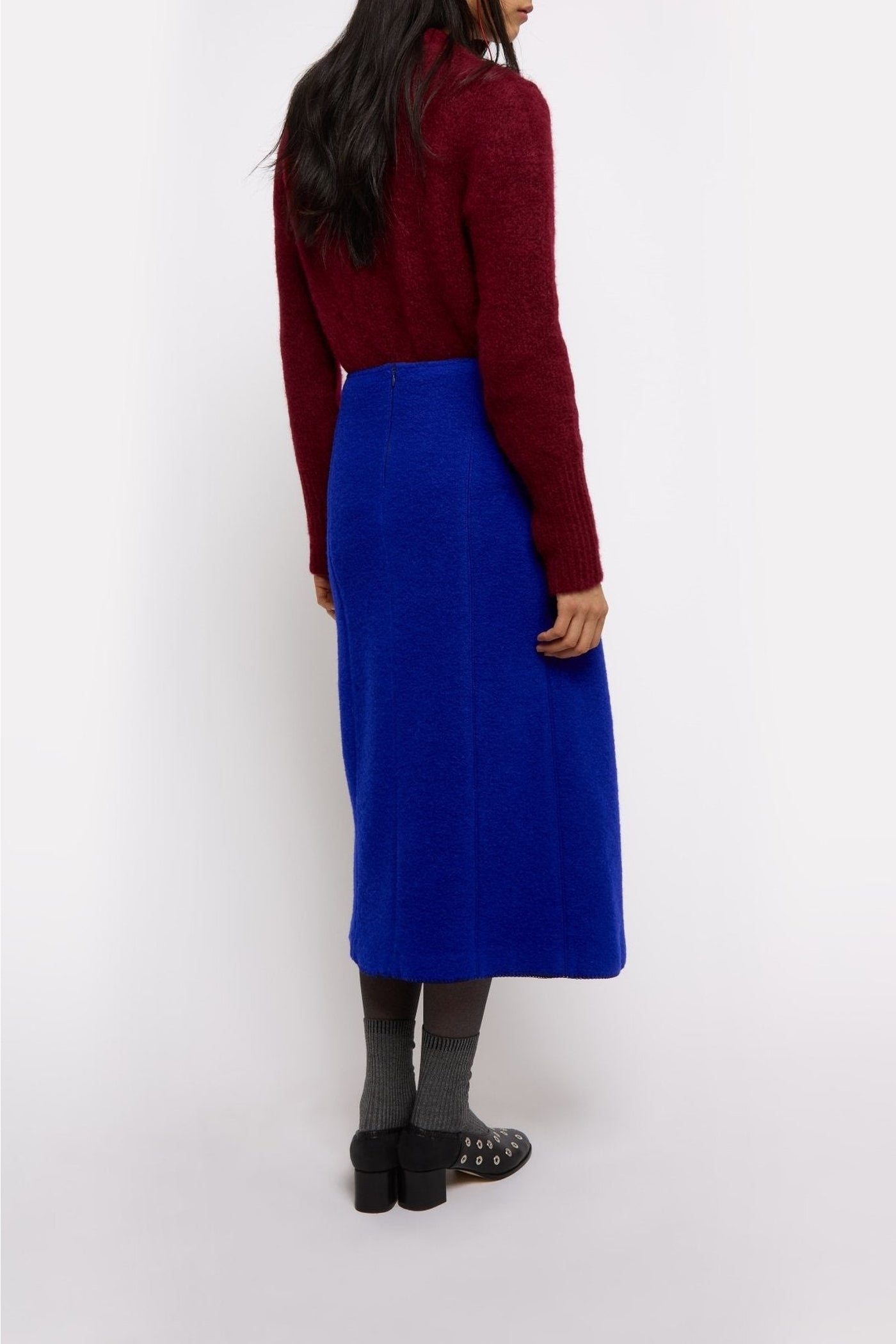 Jupe Martin en laine - Bleu