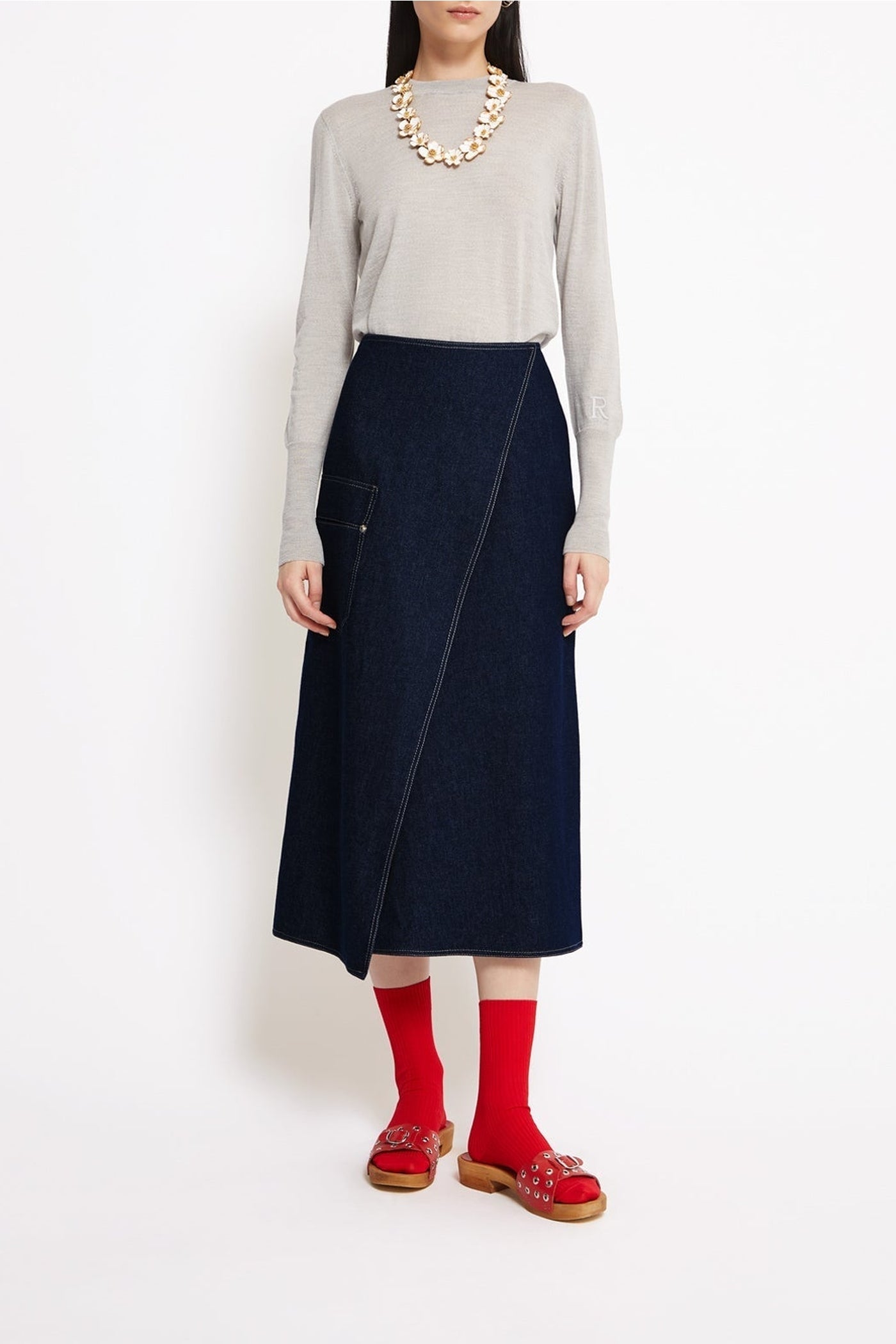 Jupe Martine en coton - Indigo