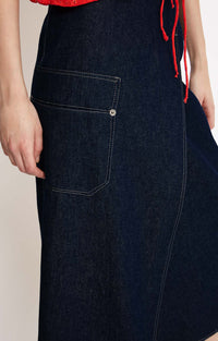 Jupe Martine en coton - Indigo