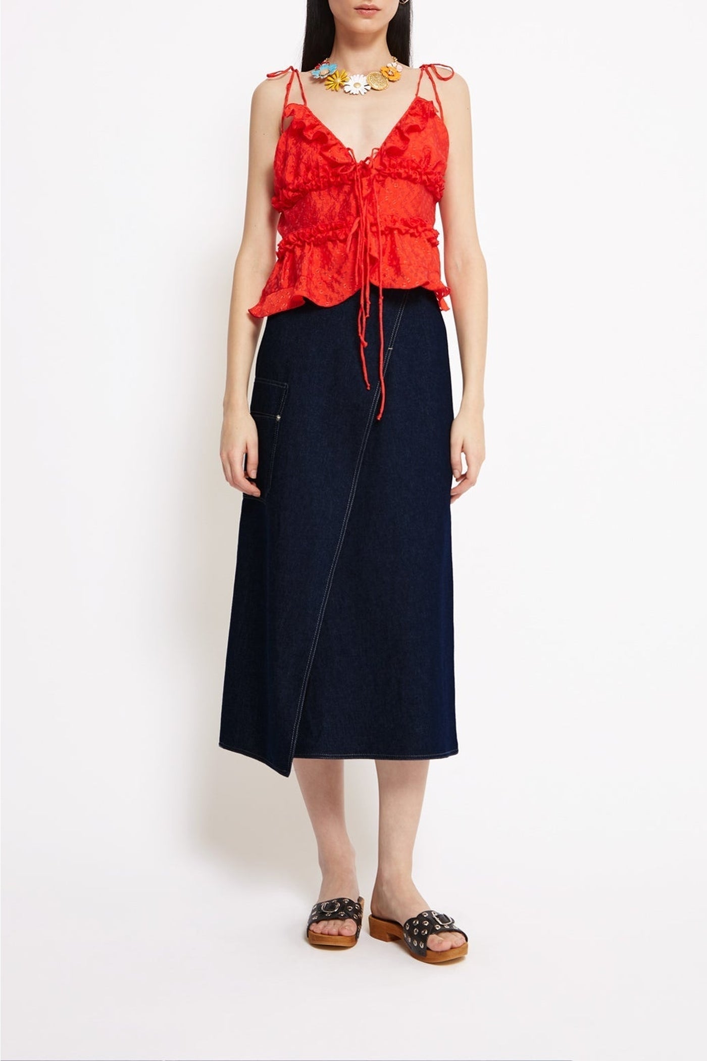 Jupe Martine en coton - Indigo