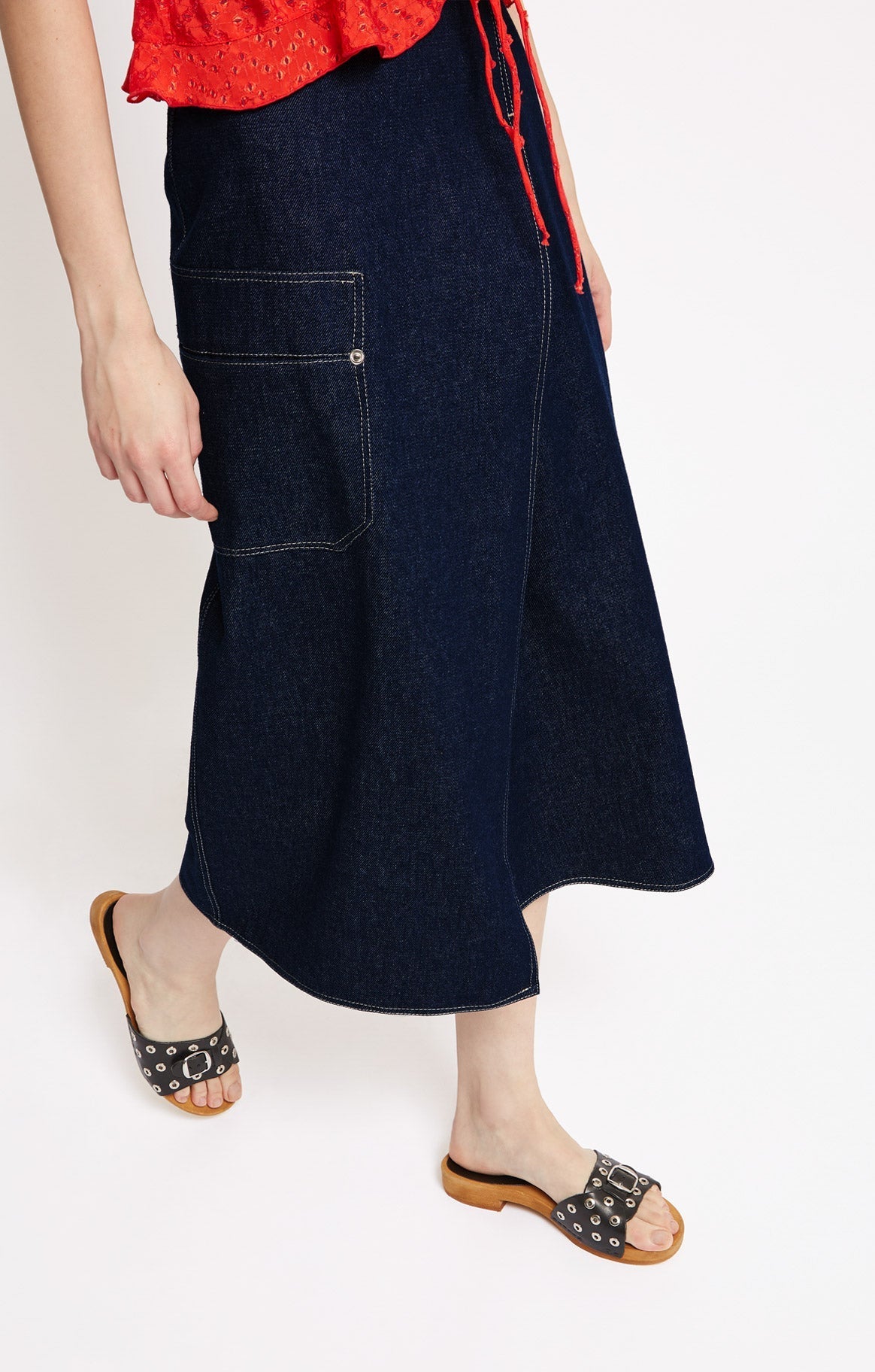 Jupe Martine en coton - Indigo