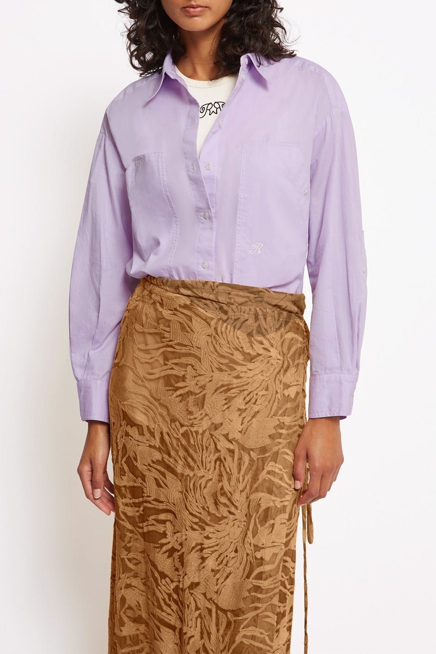 Jupe Pareo en soie - Caramel