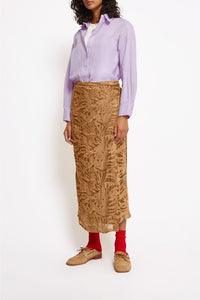 Jupe Pareo en soie - Caramel