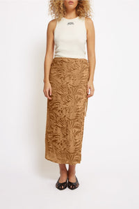 Jupe Pareo en soie - Caramel