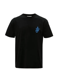 T-shirt à imprimé ancres et chats - Black