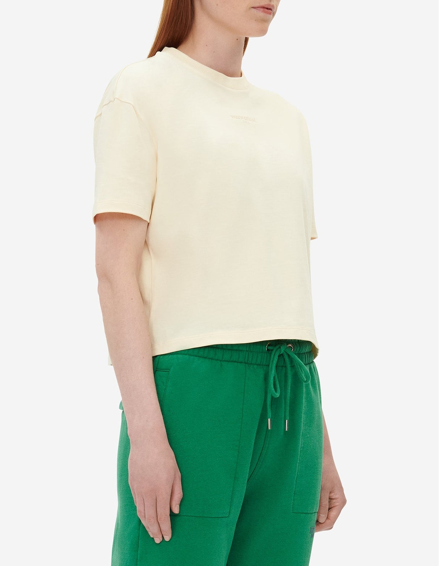 T-shirt boxy avec broderie - Ecru
