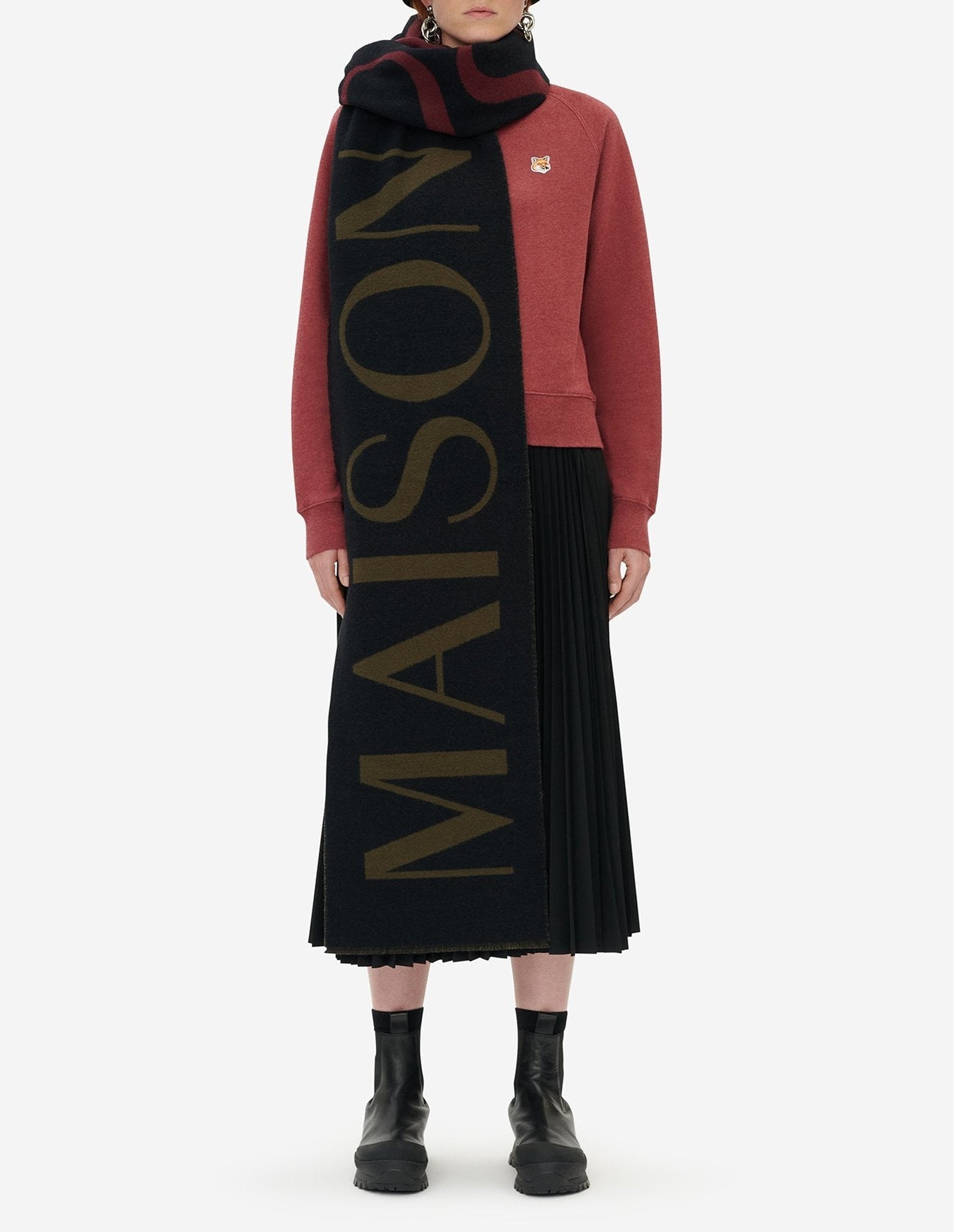 Sweatshirt avec écusson - Wine Lees Melange