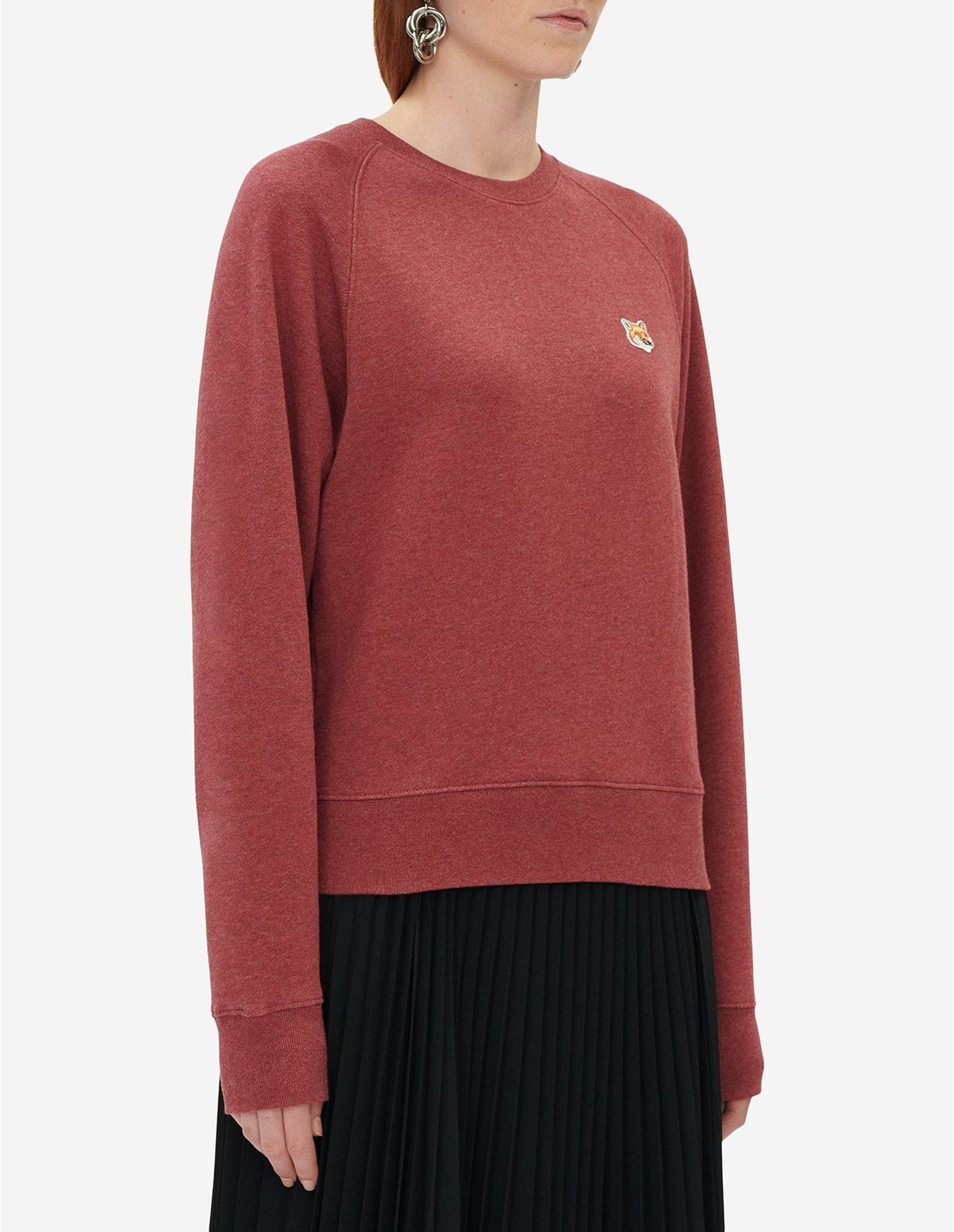 Sweatshirt avec écusson - Wine Lees Melange