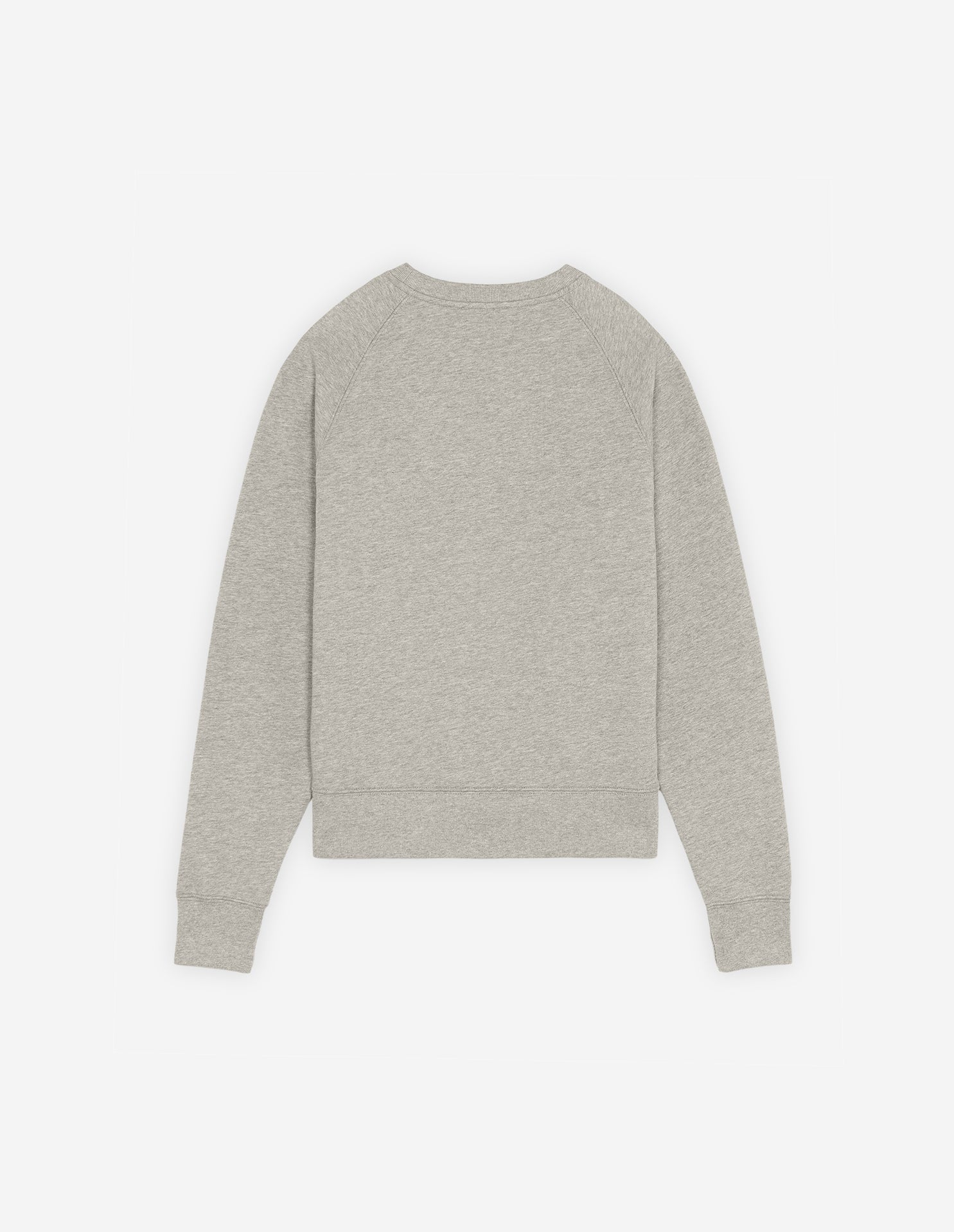 Sweatshirt à col rond ajustée avec écusson brodé - Grey Melange