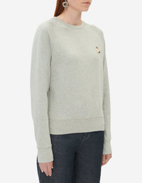 Sweatshirt ajusté Fox avec écusson - Grey Melange