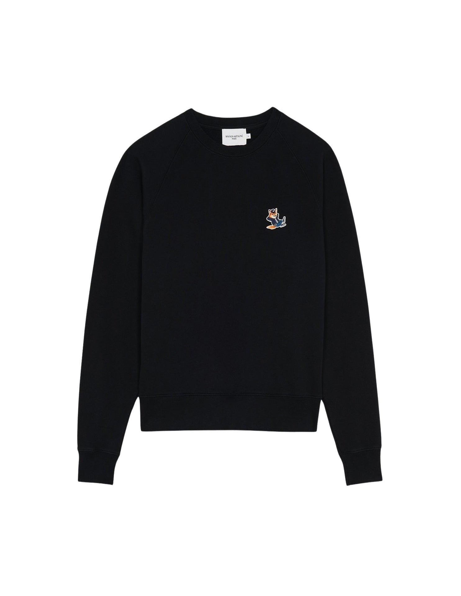 Sweatshirt ajusté Fox avec écusson - Black