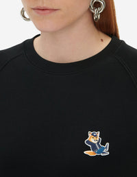 Sweatshirt ajusté Fox avec écusson - Black