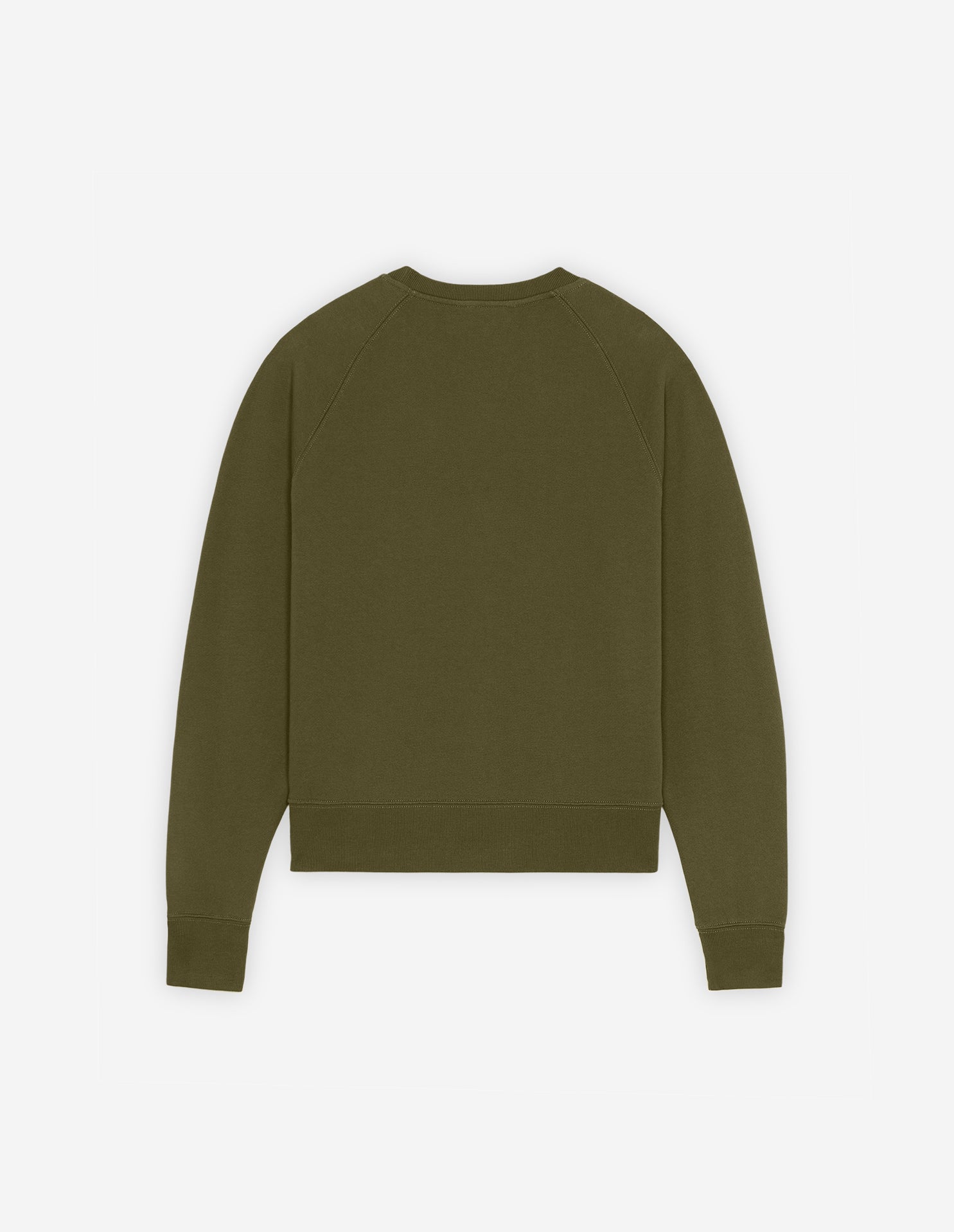Sweatshirt à col rond ajustée avec écusson brodé - Khaki Grey