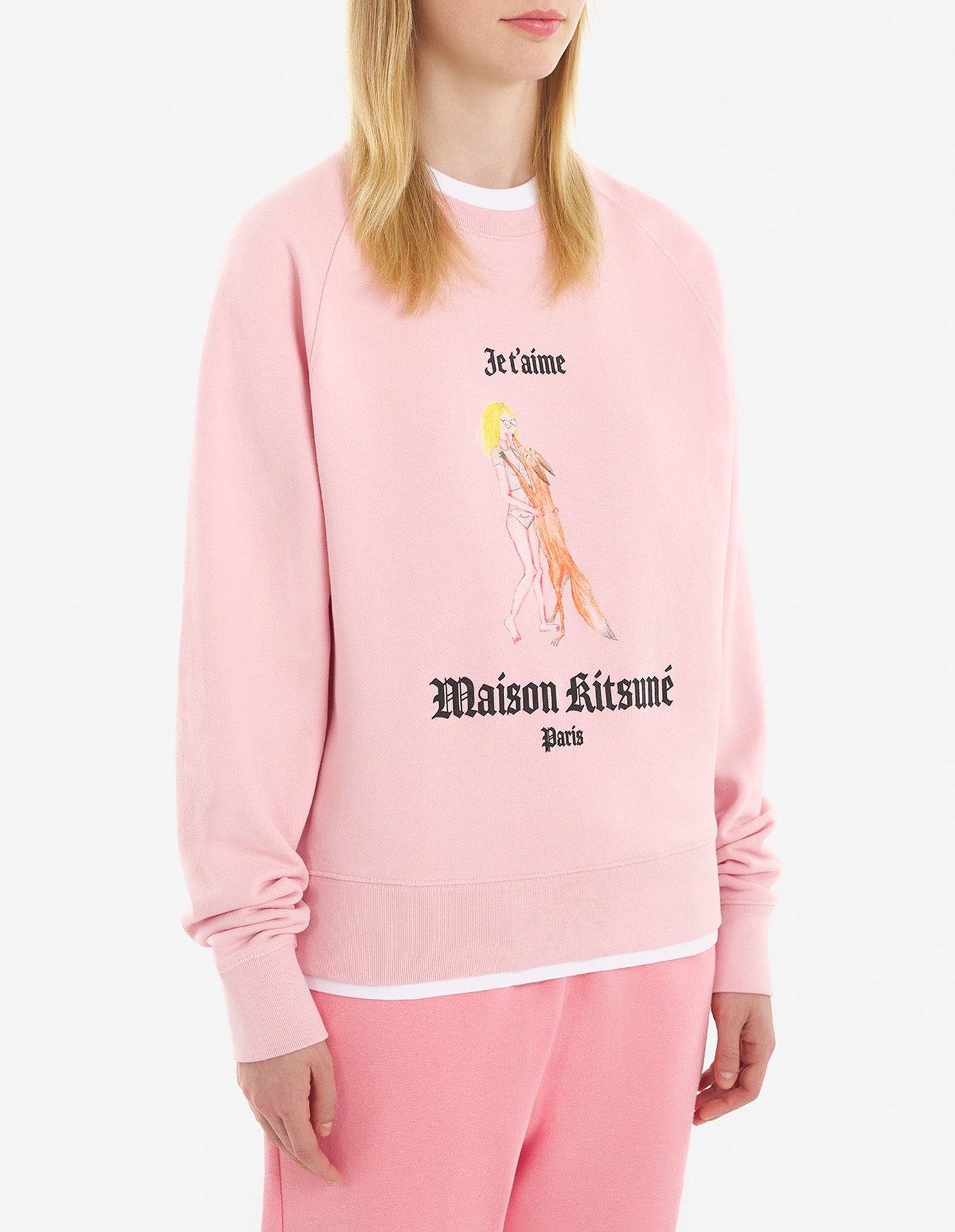 Sweatshirt Maison Kitsuné x Olympia Le-Tan - Soft Pink