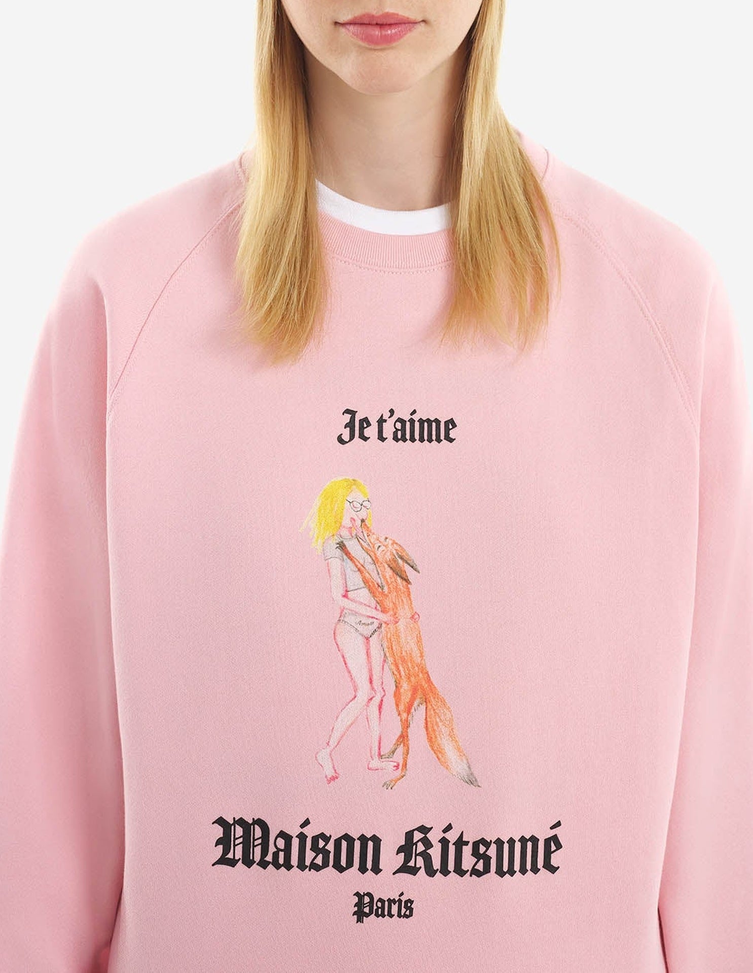 Sweatshirt Maison Kitsuné x Olympia Le-Tan - Soft Pink
