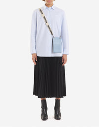 Casual shirt with embroidered patch - Light Blue Stripes