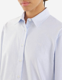 Casual shirt with embroidered patch - Light Blue Stripes