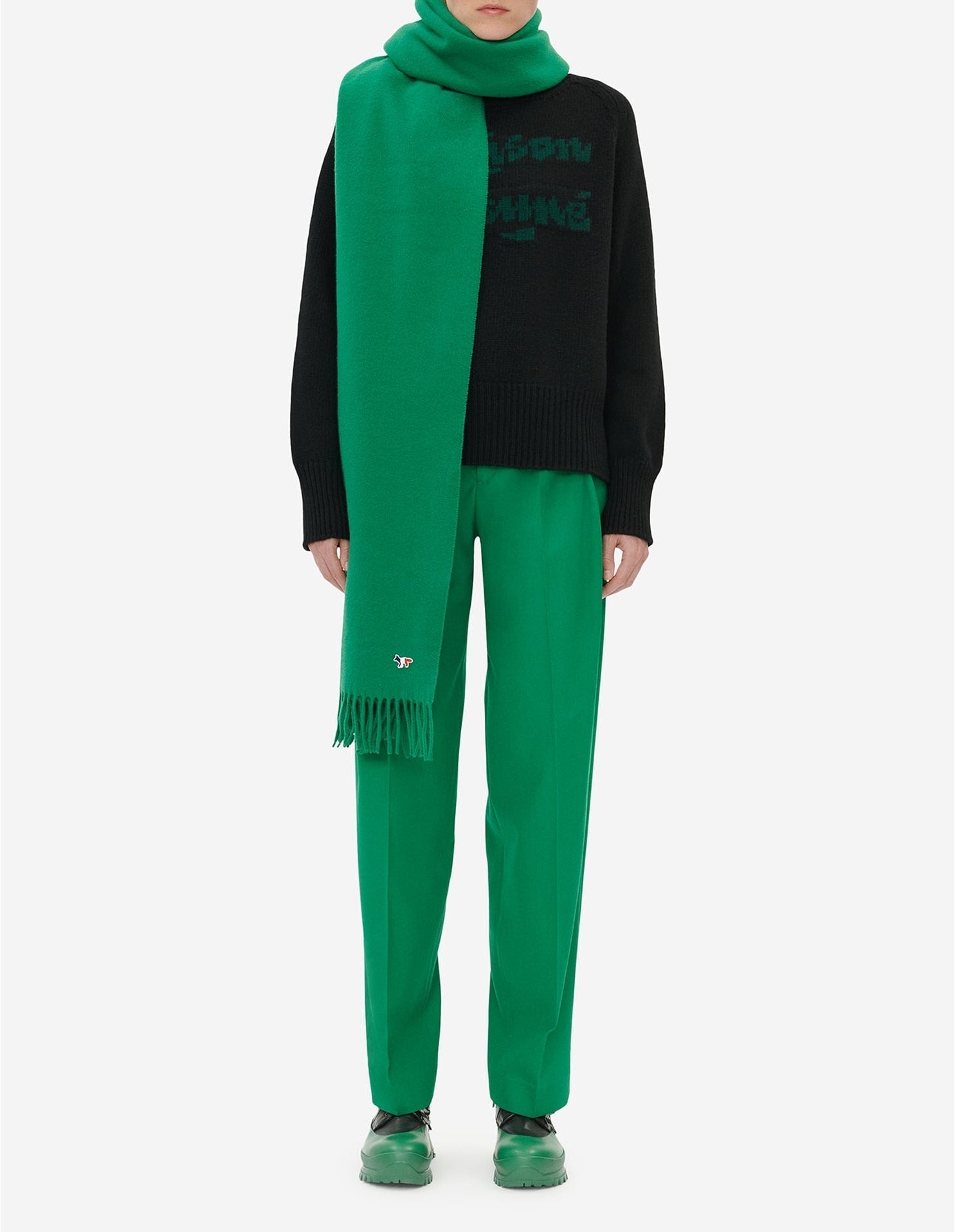 Pull Maison Kitsuné x Bill Rebholz en laine - Black