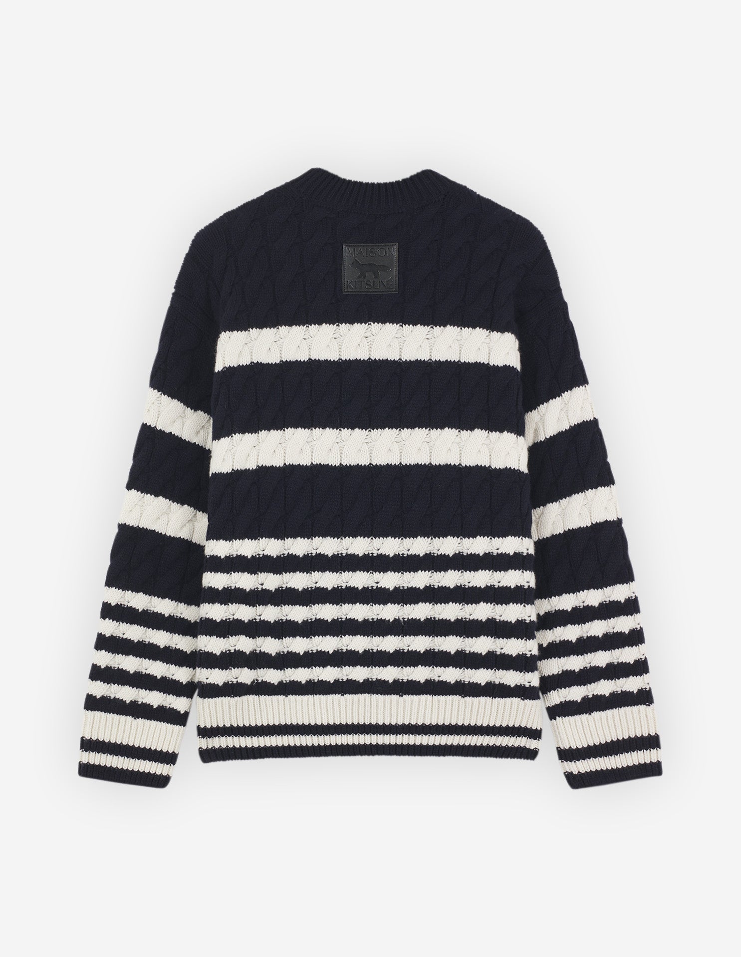 Pull oversize à rayures en laine et cachemire - Navy Stripes