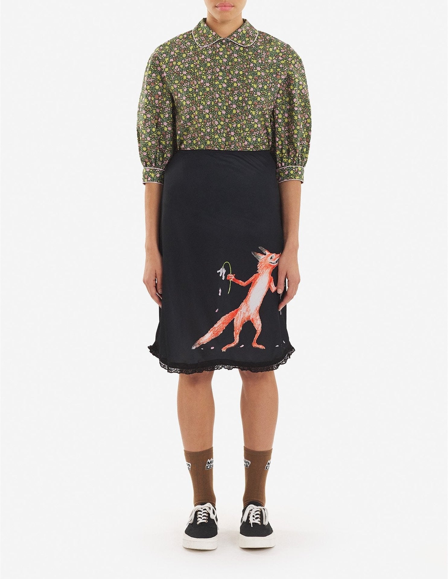 Blouse Maison Kitsuné x Olympia Le-Tan - Khaki Green Design