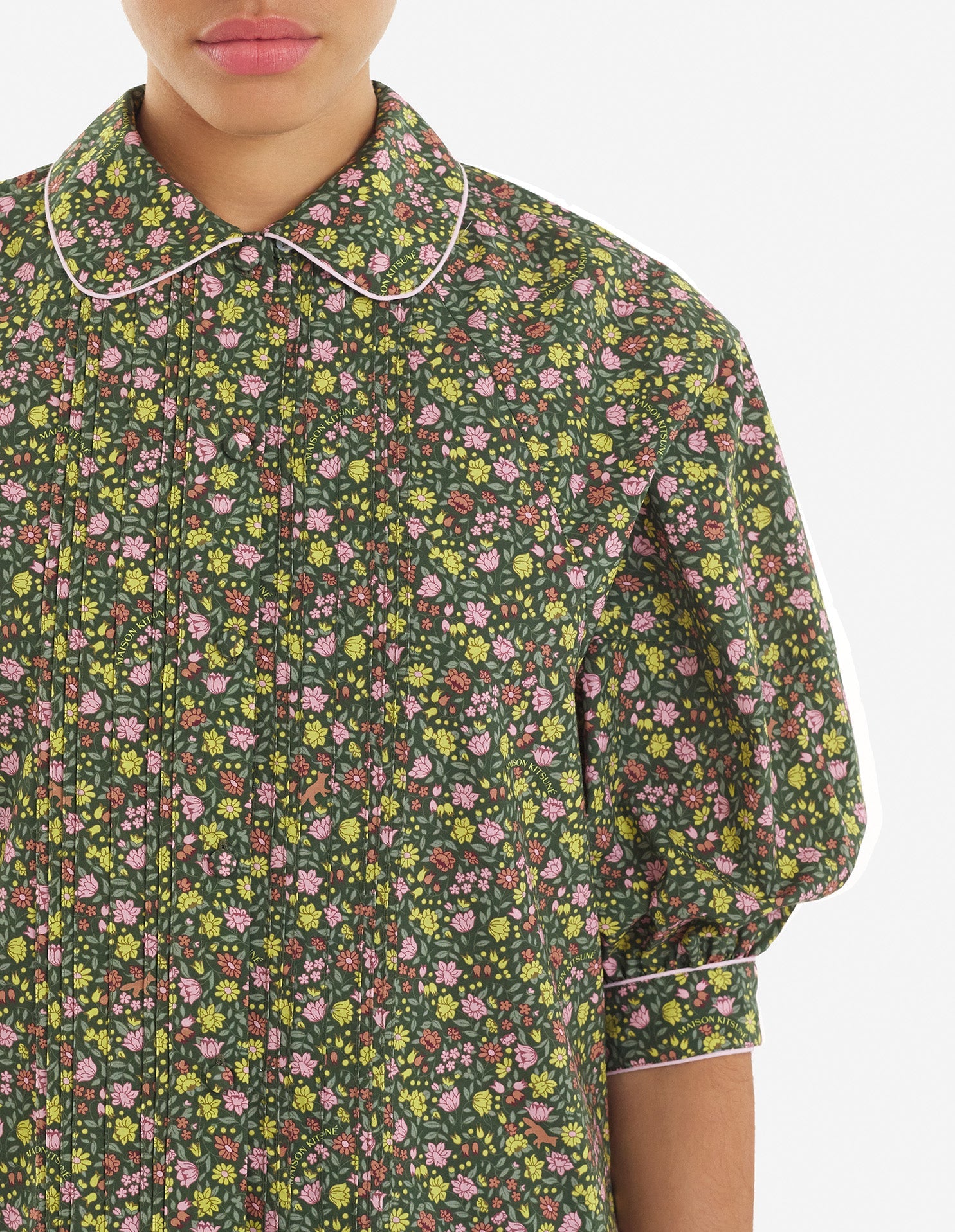 Blouse Maison Kitsuné x Olympia Le-Tan - Khaki Green Design