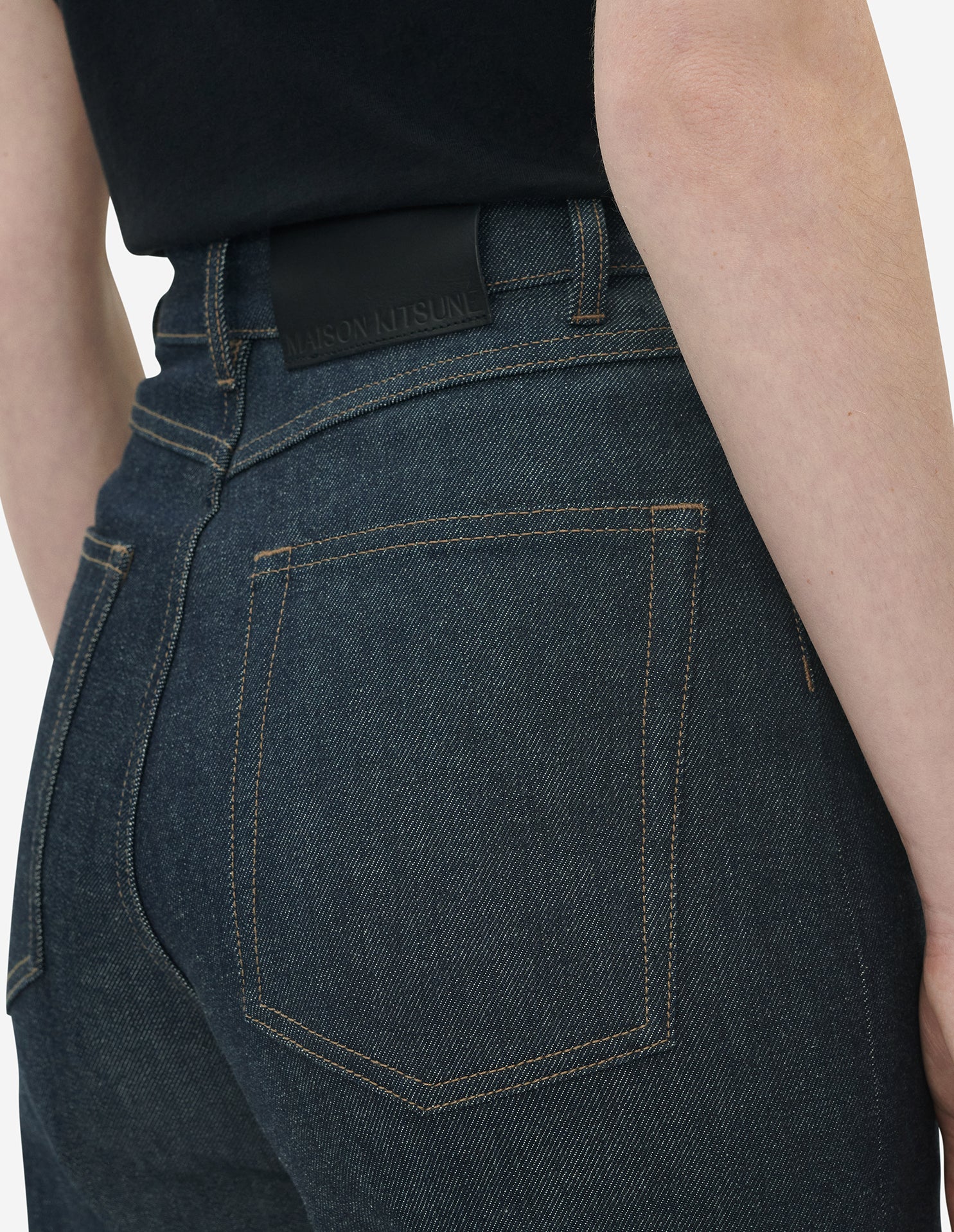 Pantalon large en denim - Indigo