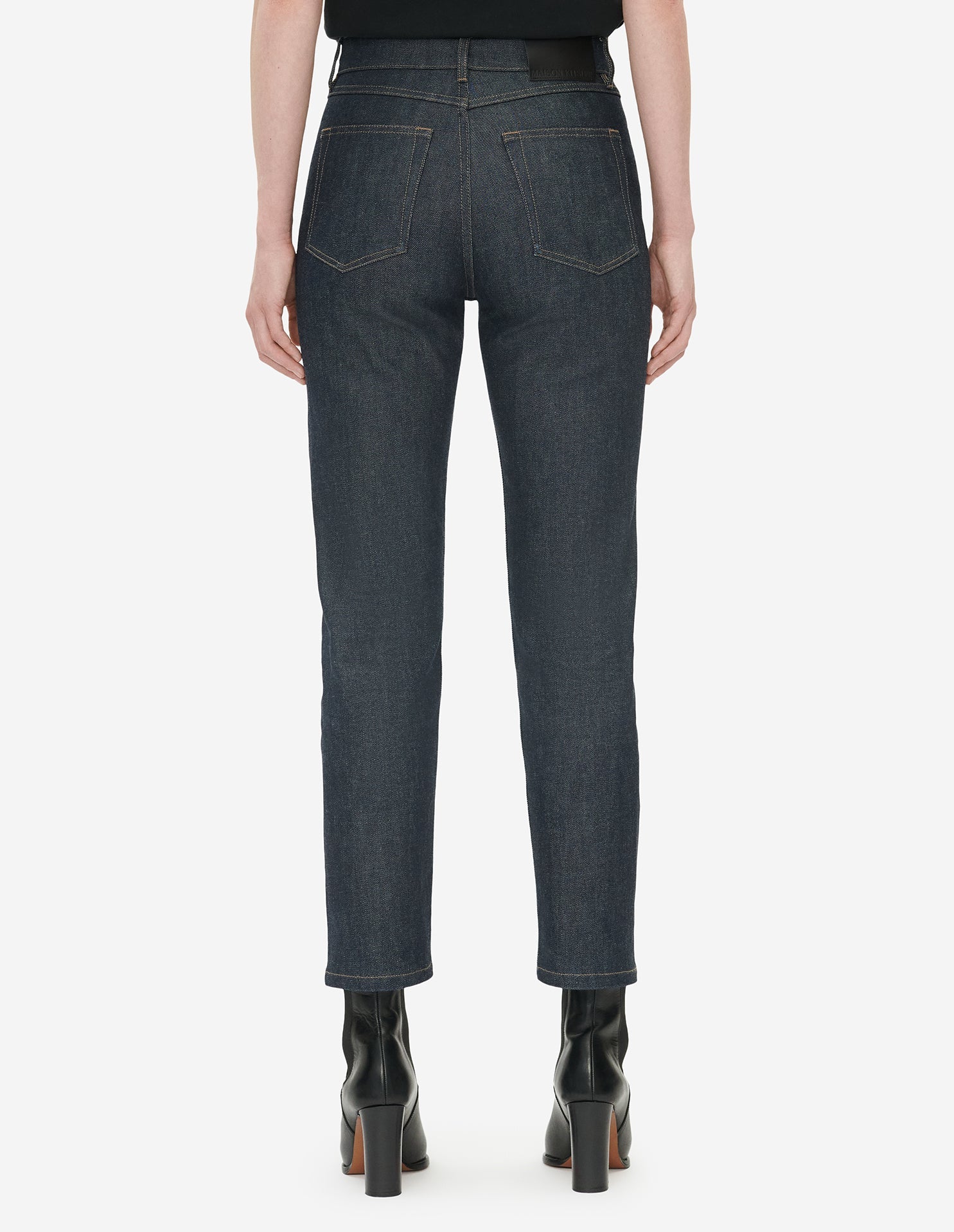 Pantalon droit 7/8 en denim - Indigo