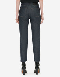 Straight-leg 7/8 denim trousers - Indigo