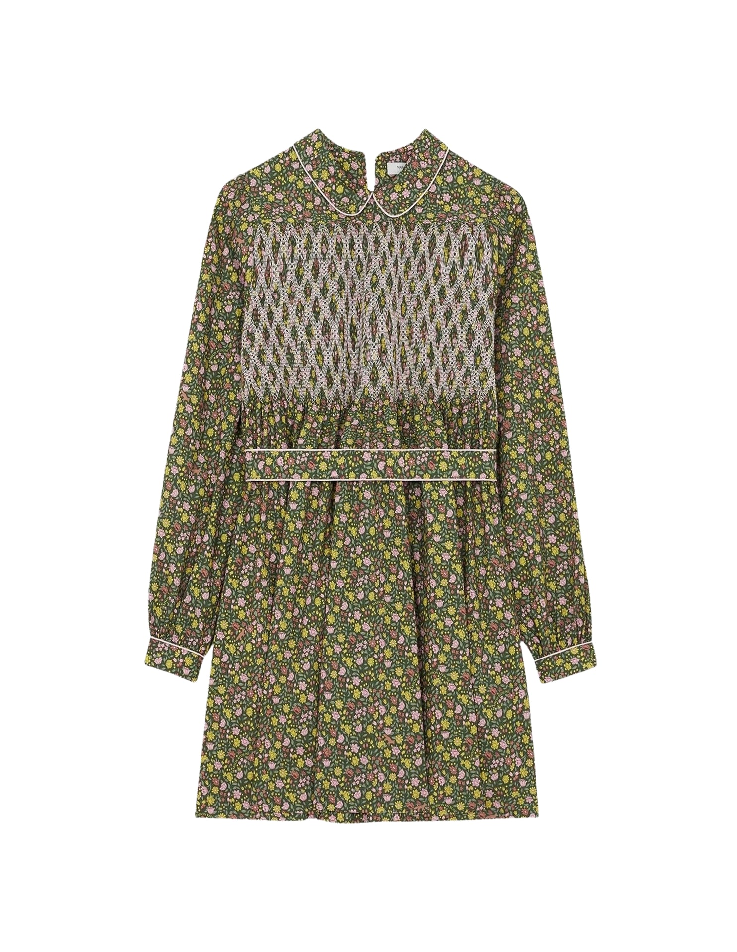 Robe ceinturée à la taille - Khaki Green Design