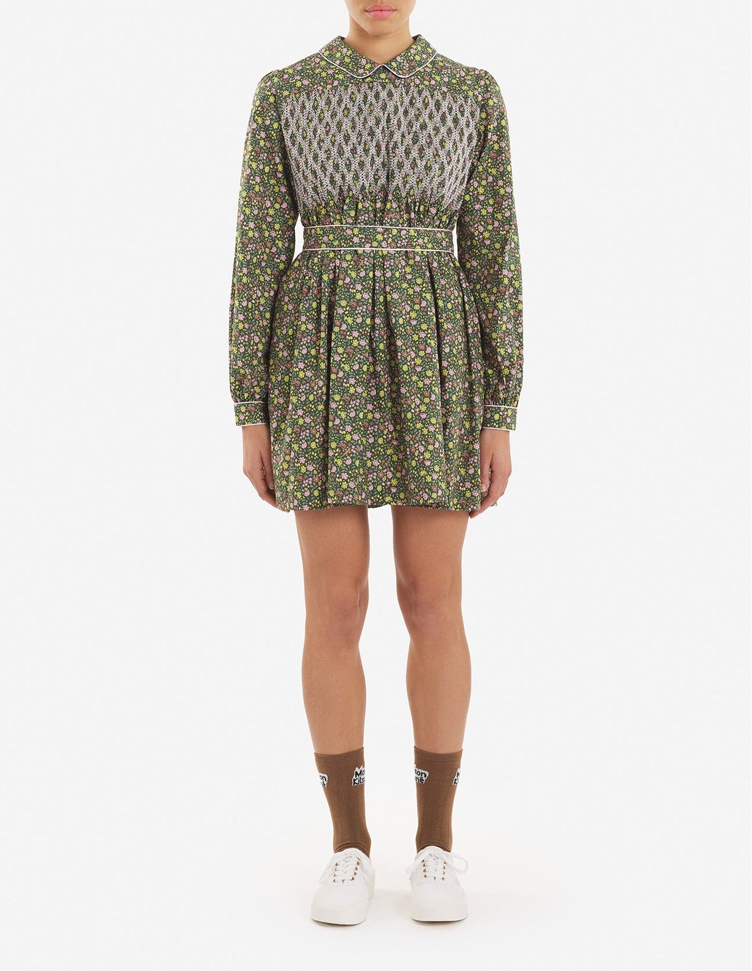Robe ceinturée à la taille - Khaki Green Design