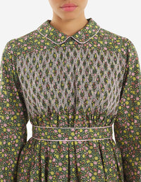 Robe ceinturée à la taille - Khaki Green Design