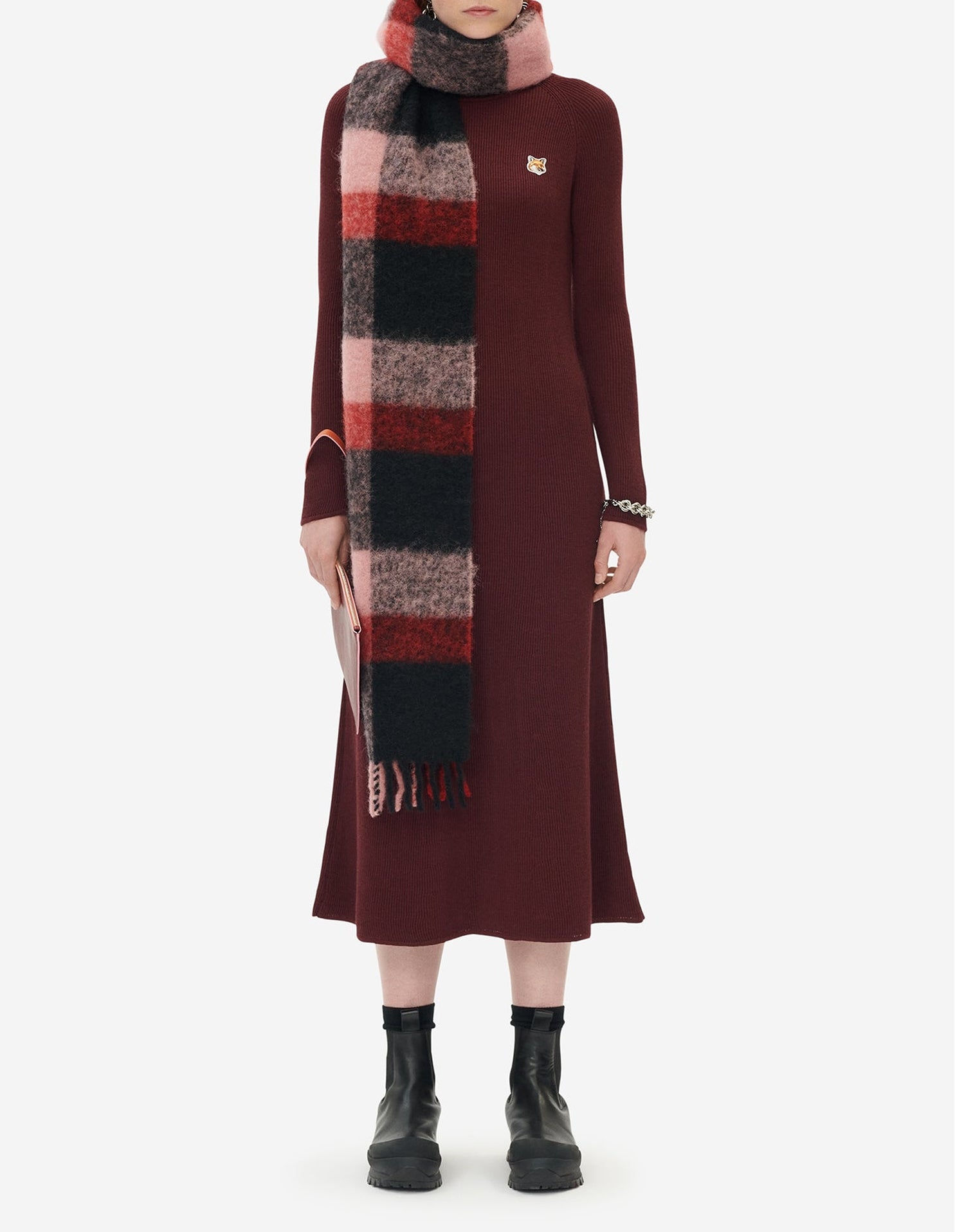 Robe pull évasée en laine - Wine Lees