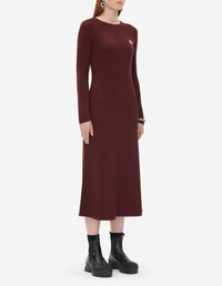 Robe pull évasée en laine - Wine Lees