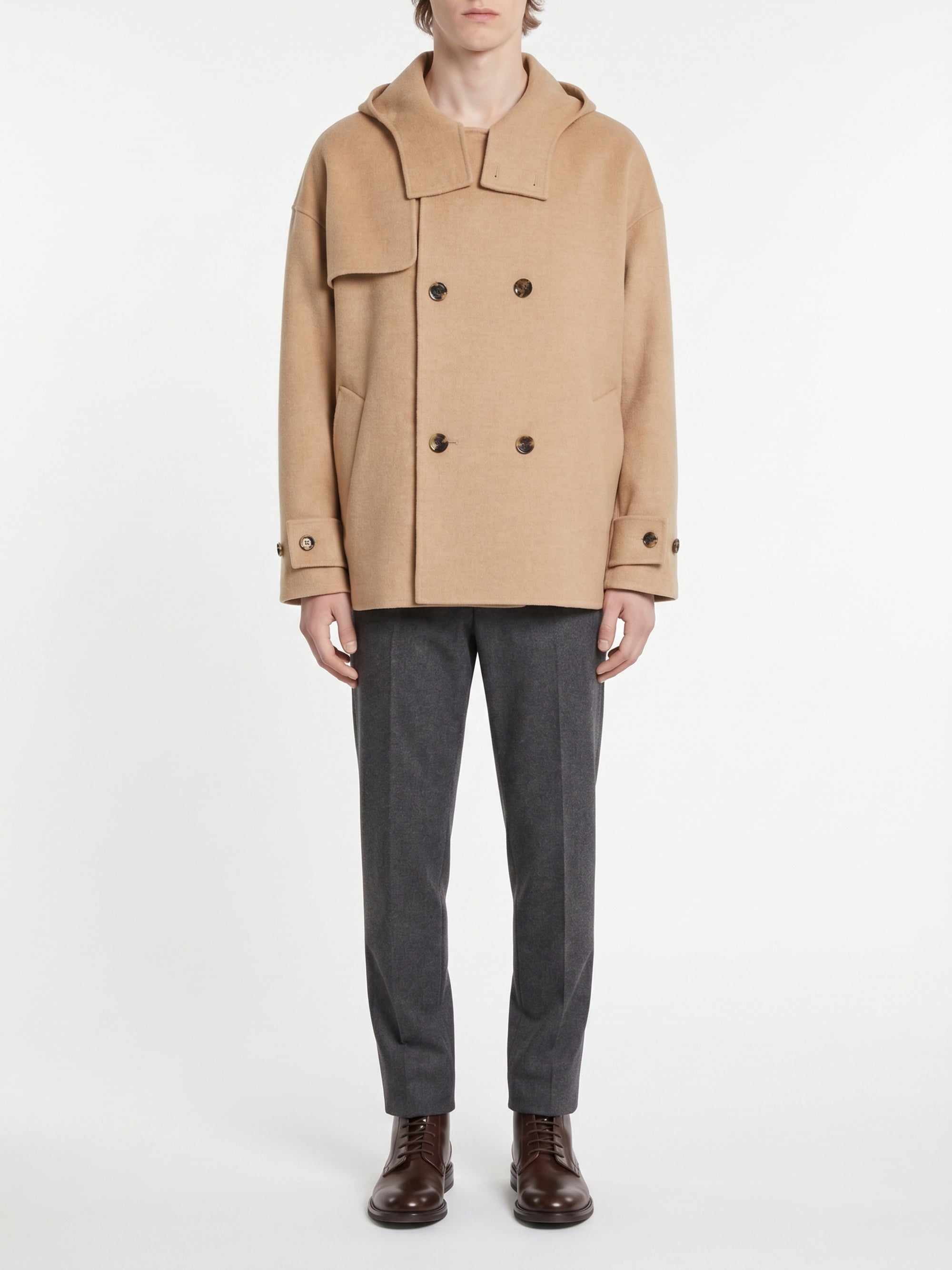 Caban oversize en laine - Clay Melange