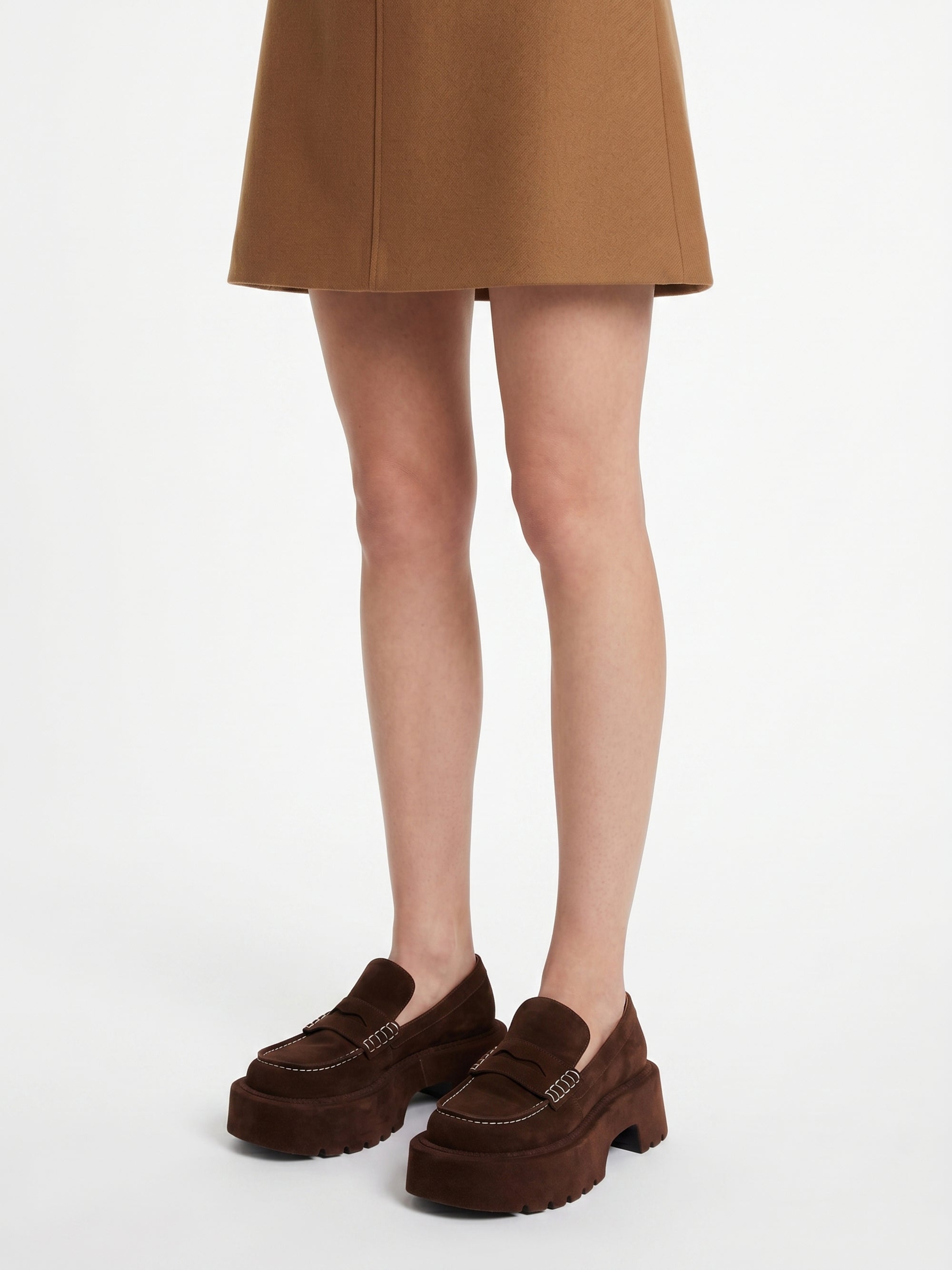 Mocassins à plateforme en cuir - Brown