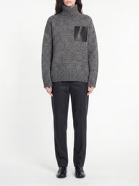 Pull col roulé en laine - Grey
