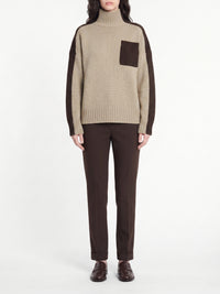 Pull col roulé en laine - Nougat & Chocolate