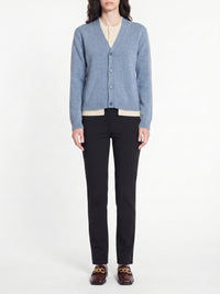 Cardigan en laine - Blue Melange