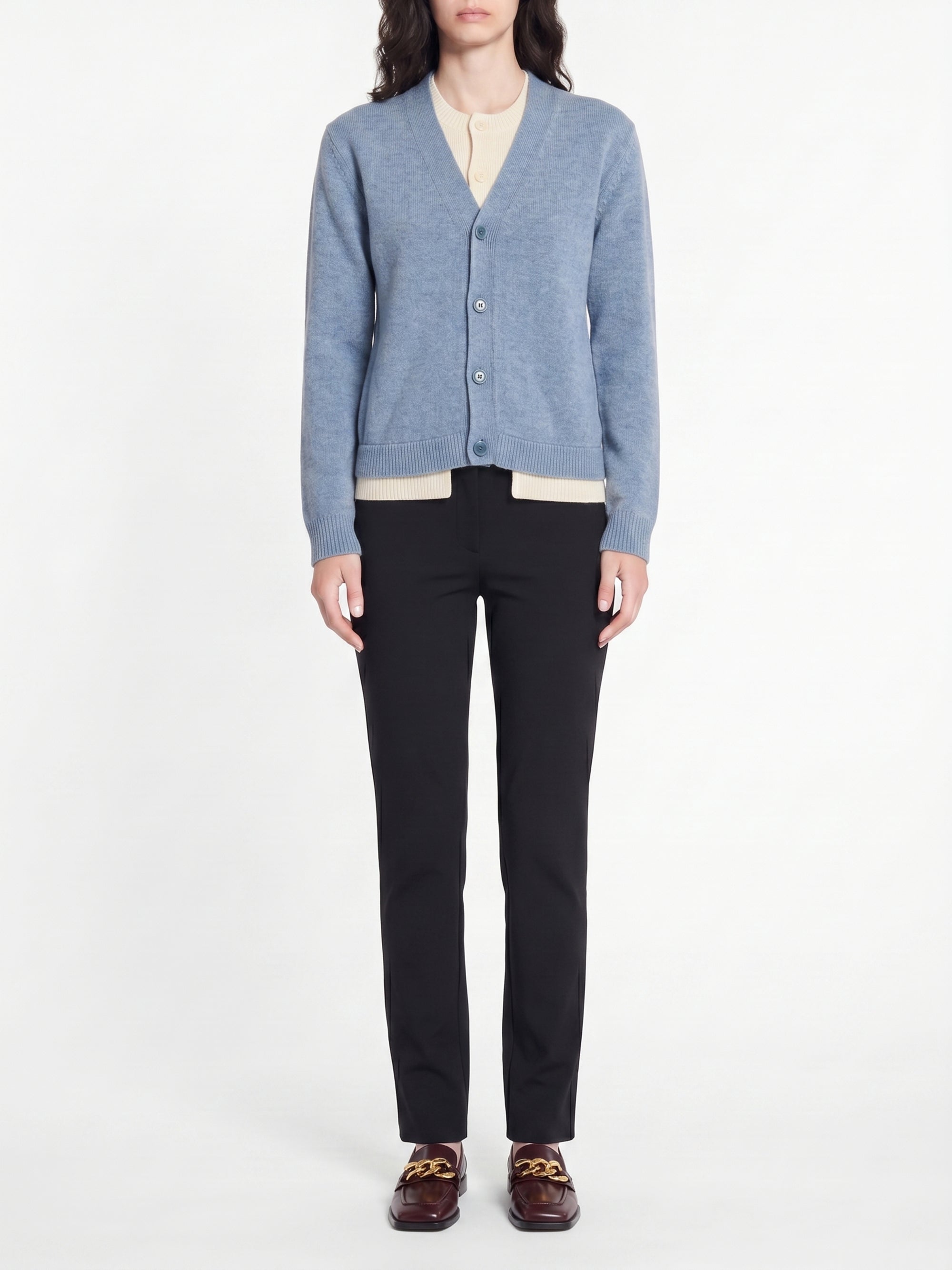 Cardigan en laine - Brown