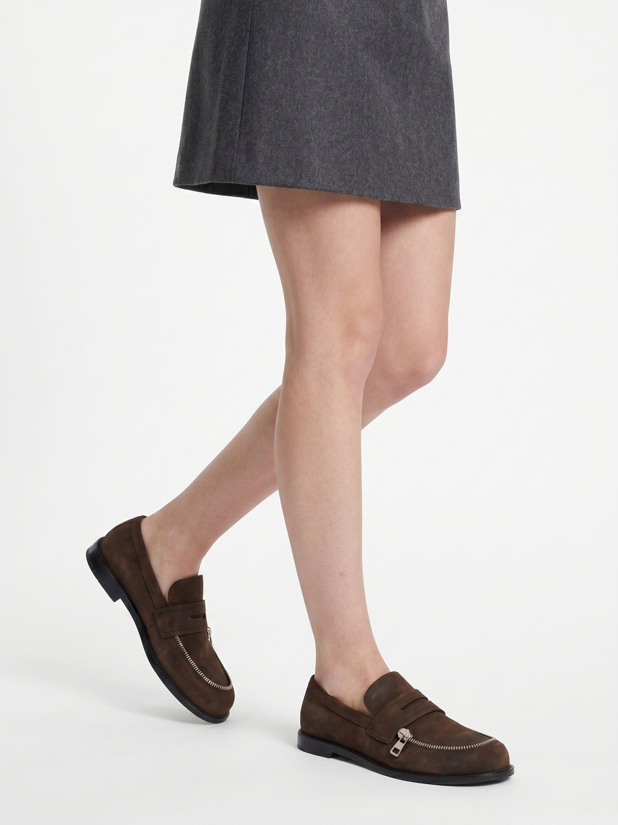 Mocassins en daim - Deep Walnut